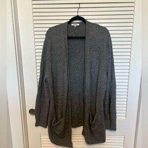 Madewell Charcoal Open-Front Duster Cardigan